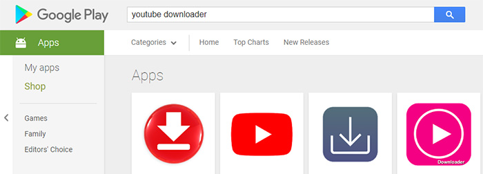 اپلیکیشن های دانلود از یوتیوب در گوگل پلی